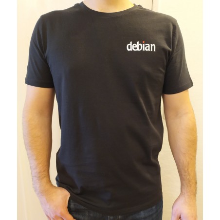 T-shirt Debian Homme Noir