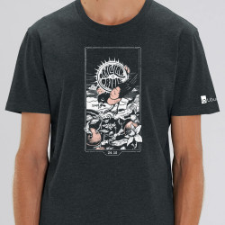 T-shirt Oracular Oriole sur un modèle masculin. Texte alternatif en decription.